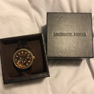 Michael Kors tortoise shell watch
